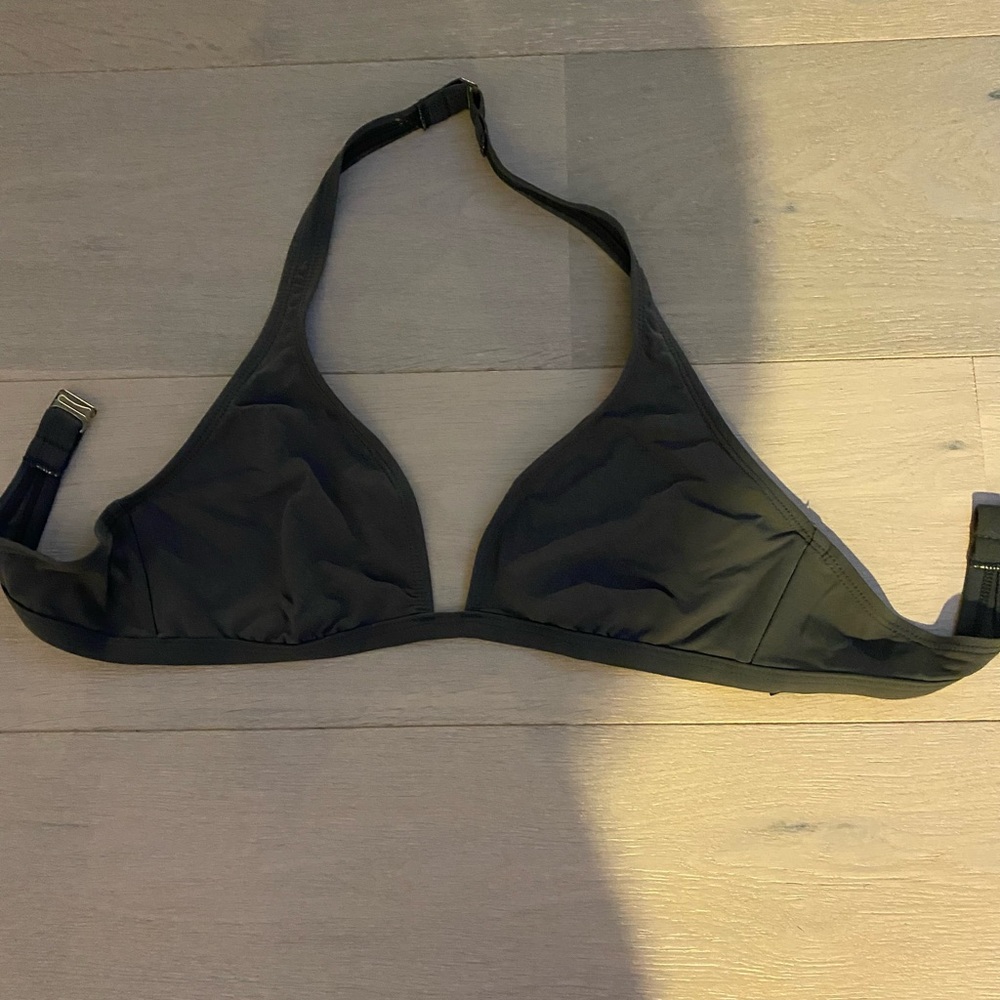 Grey halter bikini top